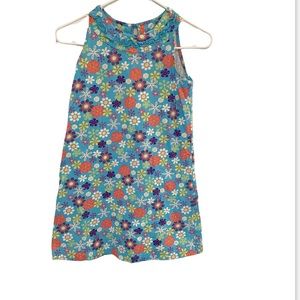 Hanna Andersson Blue, Floral Dress. Size 130 (8).